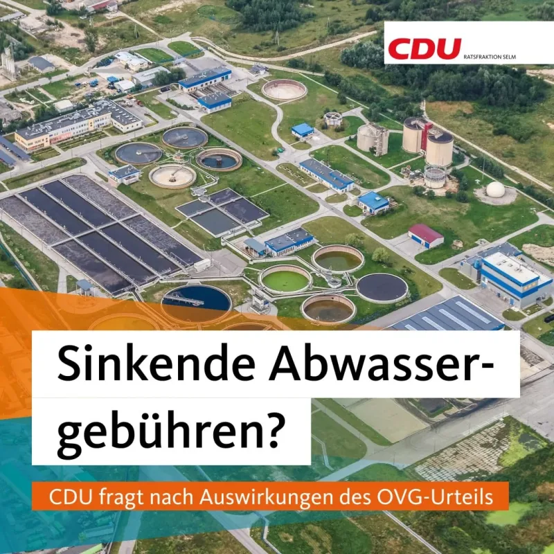 Beitragsbild: Sinken die Abwassergebühren in Selm? CDU fragt nach