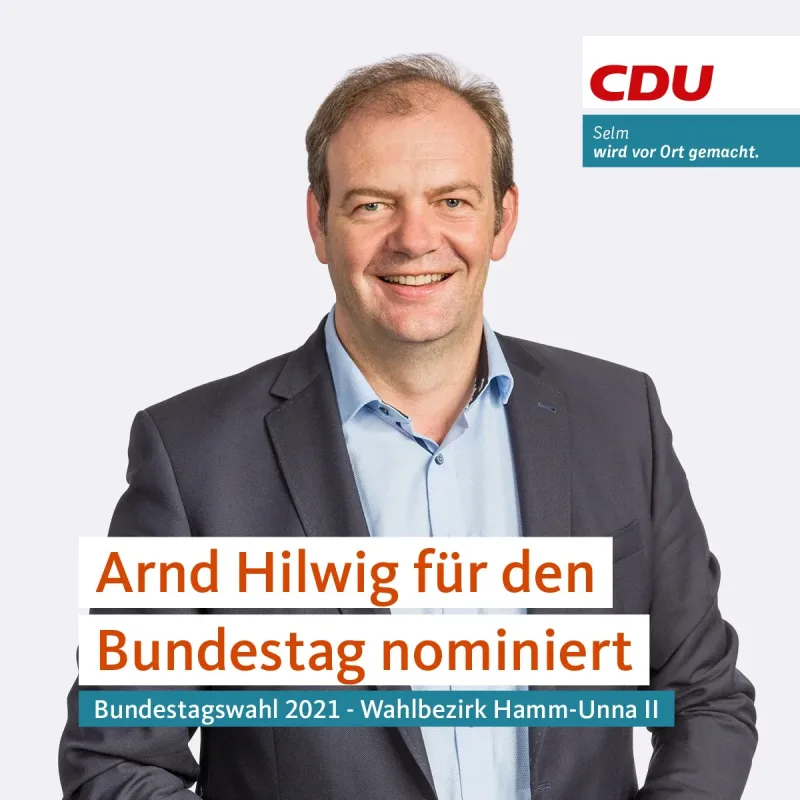 Beitragsbild: Arnd Hilwig für den Bundestag nominiert