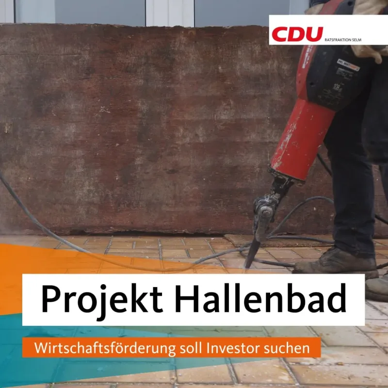 Beitragsbild: Projekt Hallenbad: Wirtschaftsförderung soll Investor suchen