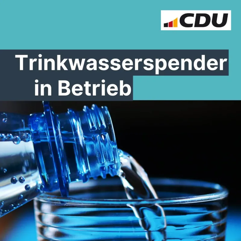 Beitragsbild: CDU-Antrag zu Trinkwasserspendern ist voller Erfolg