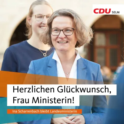 Beitragsbild: Ina Scharrenbach zur Ministerin für Heimat, Kommunales, Bau und Digitalisierung ernannt