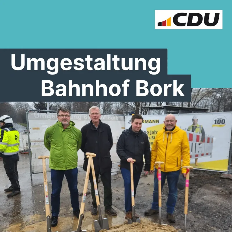 Beitragsbild: Spatenstich Umgestaltung Bahnhof Bork