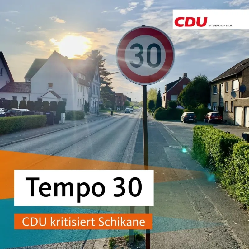 Beitragsbild: Tempo 30: CDU kritisiert Schikane