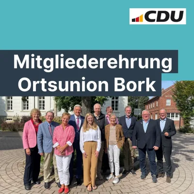 Beitragsbild: Mitgliederehrung Ortsunion Bork