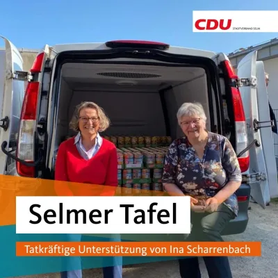 Beitragsbild: Selmer Tafel: Tatkräftige Unterstützung von Ina Scharrenbach