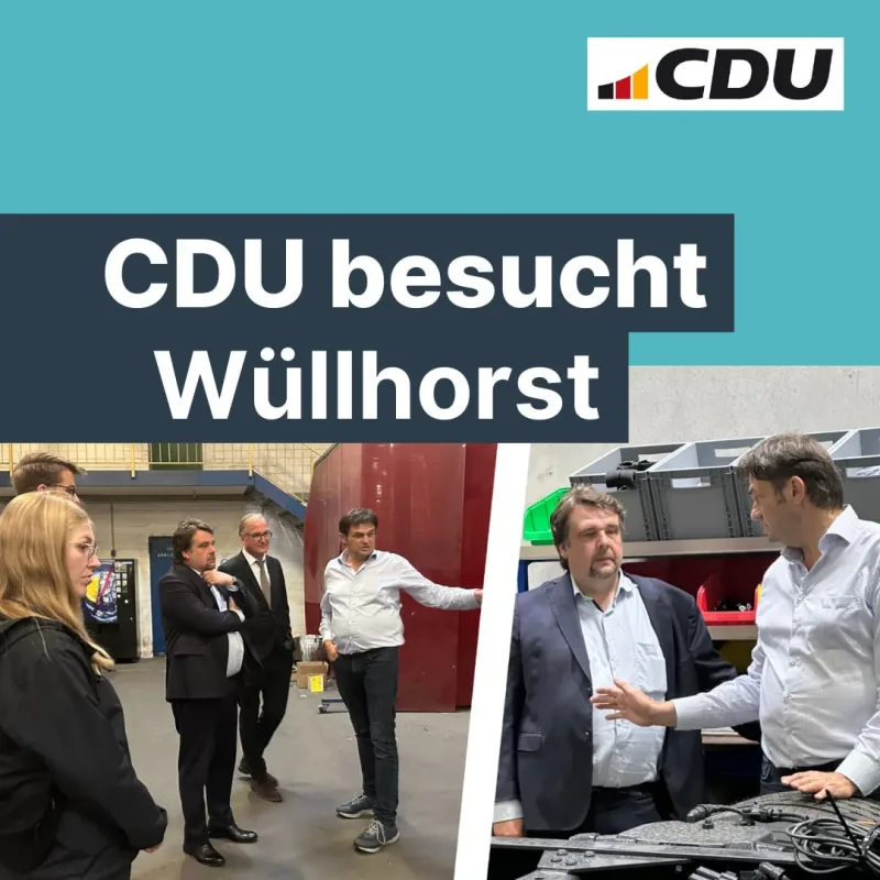 Beitragsbild: CDU Selm und Dennis Radtke MdEP besuchen Wüllhorst Fahrzeugbau
