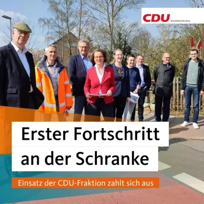 Beitragsbild: Erster Fortschritt an der Schranke Olfener Straße