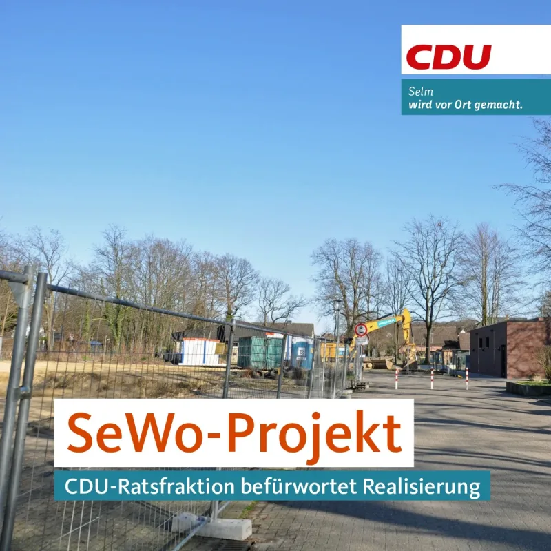 Beitragsbild: SeWo-Projekt - CDU befürwortet Realisierung